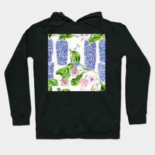 Cherry blossom and chinoiserie jars Hoodie